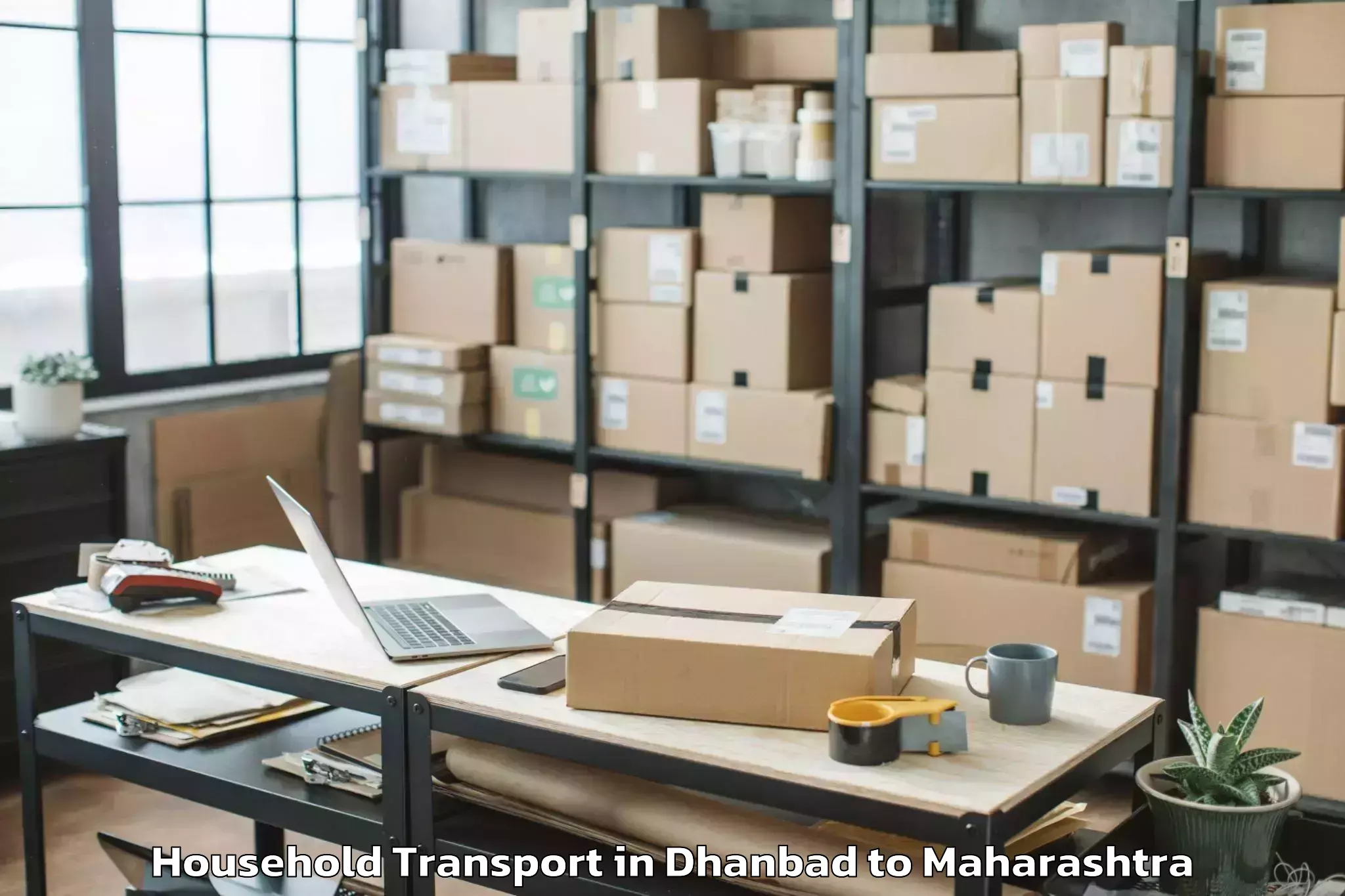 Book Dhanbad to Dharashiv Household Transport Online